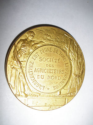 antique french gold gilt bronze medal adolphe rivet