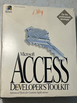 New Microsoft Access Developer s Toolkit 2.0 Windows Vintage 3.5 Discs Software
