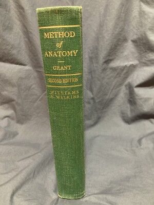 Method of Anatomy, J. C. Boileau Grant, 1944, Medical Study Aid