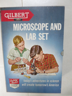 VINTAGE 1960's A.C. GILBERT CO. MICROSCOPE AND LAB SET 13024 Educational Toy
