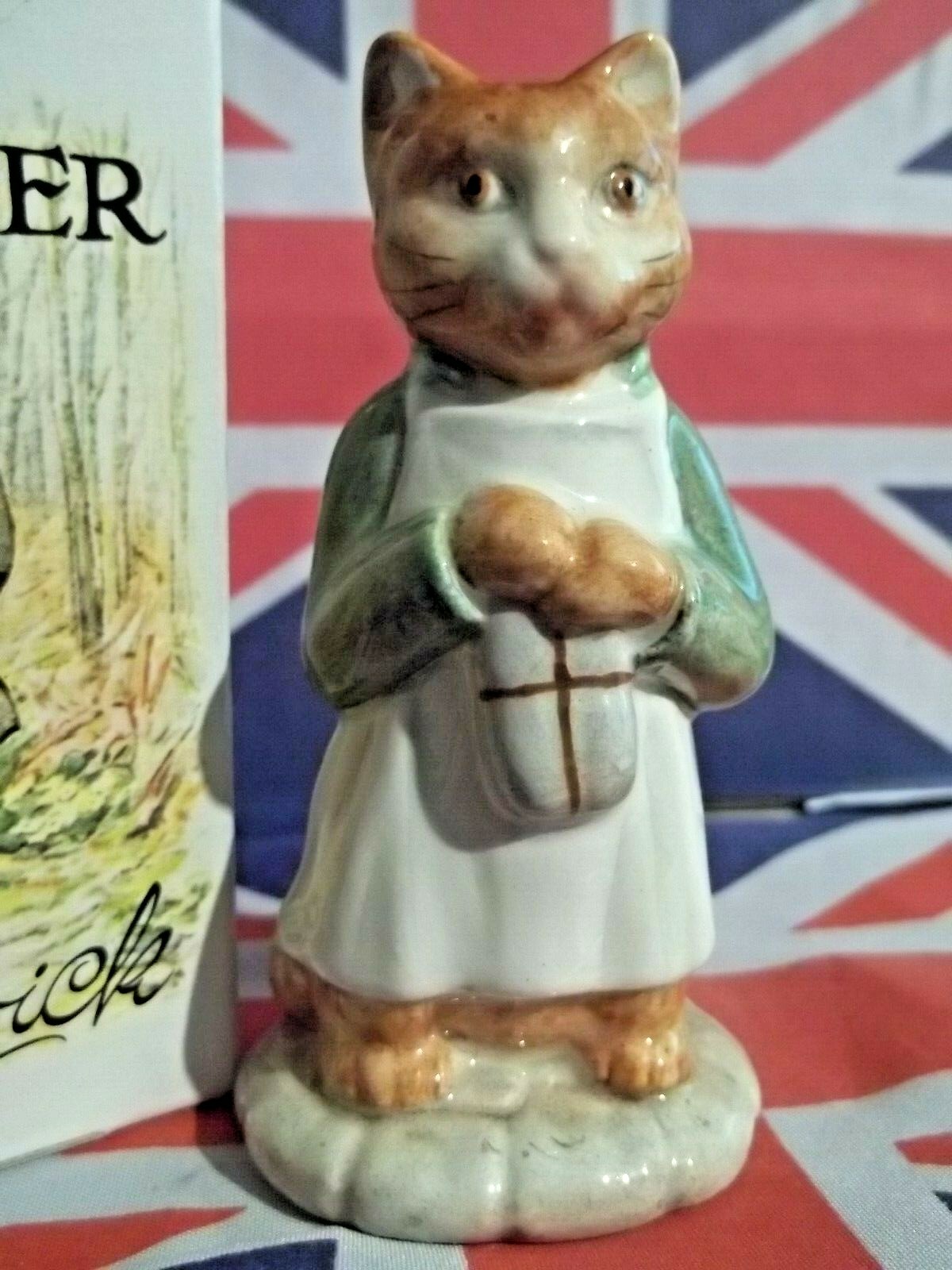 MINT IN BOX BP3B BEATRIX POTTER FIGURINE GINGER CAT FELINE BESWICK FIGURE RARE