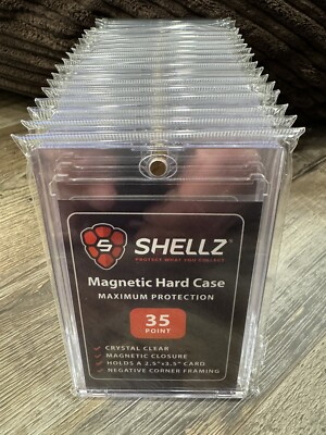 New 20x Shellz 35 pt. Magnetic Hard Case Lot MAG Trading Card 2.5 x 3.5 Clear