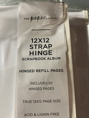 The Paper Studio 12x12 Strap Hinge Scrapbook Album Refill Pages  Fits CM & P S