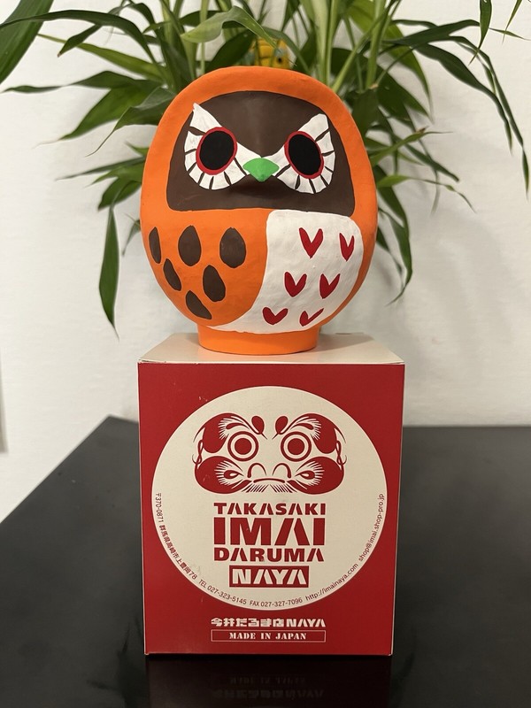 Daruma Chouette Fuku Orange Takasaki Imai Daruma Naya