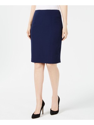

Женская темно-синяя юбка-карандаш выше колена KASPER для работы Petites, Navy