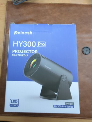 Polocsh Projector Portable 4K Support Keystone 130″ Display 50% Zoom Steelgrey