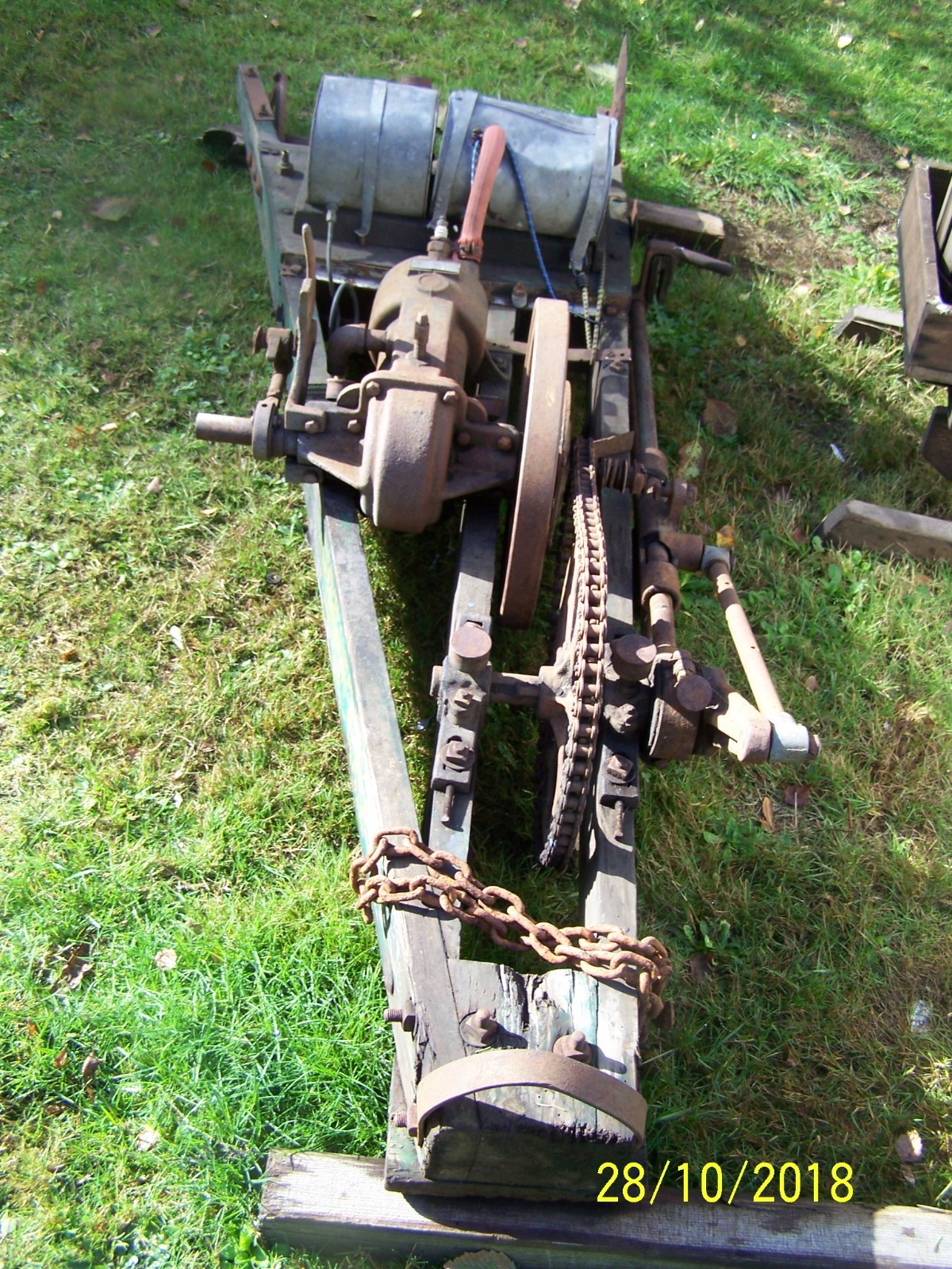 Antique Wade Dragsaw W/Hit and Miss Engine Made For Montgomery Wards AS IS