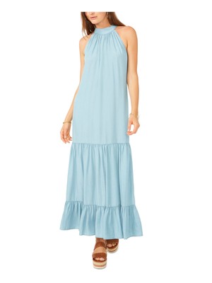 

VINCE CAMUTO Женское голубое макси-платье без рукавов с завязками на спине  XS, Light blue