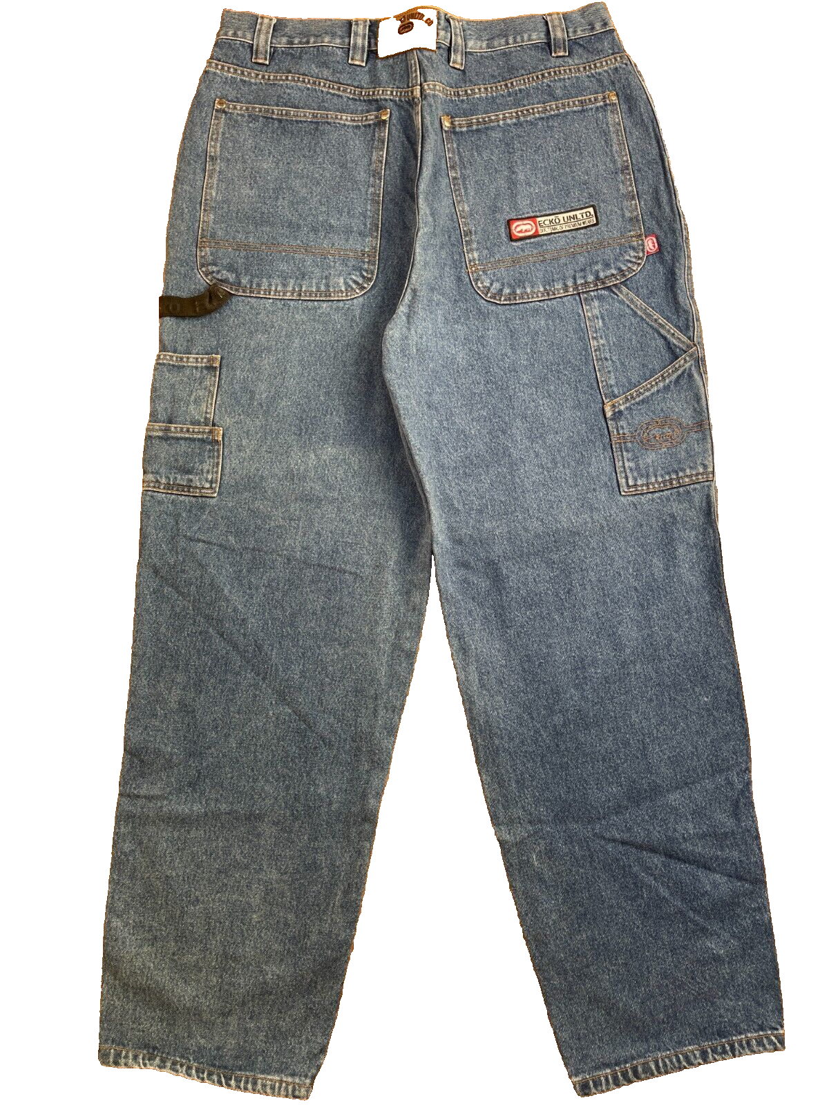 Ecko Unltd jeans, blue vintage baggy pants, 90s hip hop, Y2K