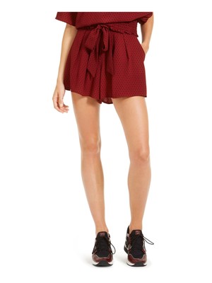 Женский бордовый галстук MICHAEL KORS в горошек Micro Mini Trapeze Skort Размер: 16