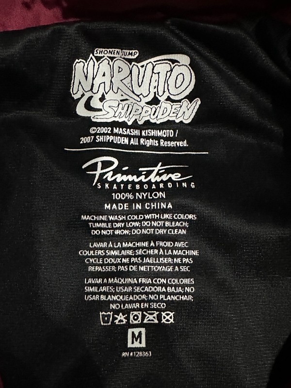 Primitive x Naruto Shippuden Itachi Coach Button up Skate Jacket Medium