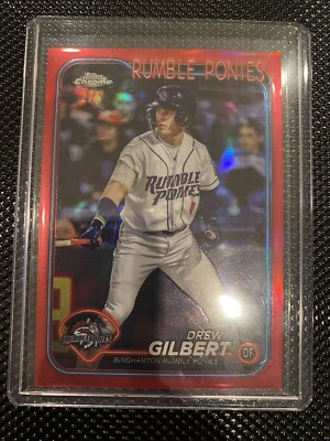 2024 Topps Pro Debut Chrome Drew Gilbert Red /5