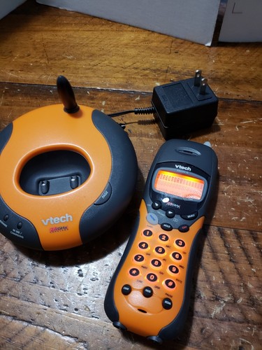 Vtech Cordless Handset Model 2434 Landline Telephone Orange/Black