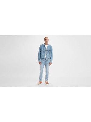 SMN DENIM Мужские голубые зауженные зауженные джинсы из смесового хлопкового денима 34