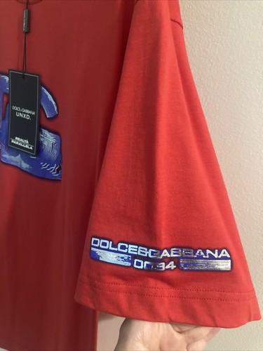 Pre-owned Dolce & Gabbana Unxd Tshirt Size 44 Small 100% Authentic Limited Edition In Red