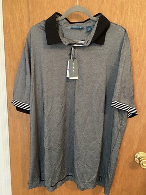 Perry Ellis Mens Polo Big and Tall Sz 2X Icon Ribbed Collar Polo 4fhk7655ps NWT