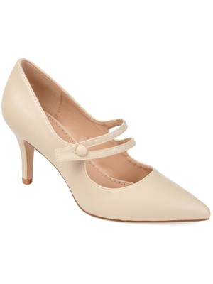 

JOURNEE COLLECTION Женские туфли-лодочки Sidney Blush цвета слоновой кости с острым носком на шпильках, размер 8 м, Цвет слоновой кости, SIDNEY-PUMP