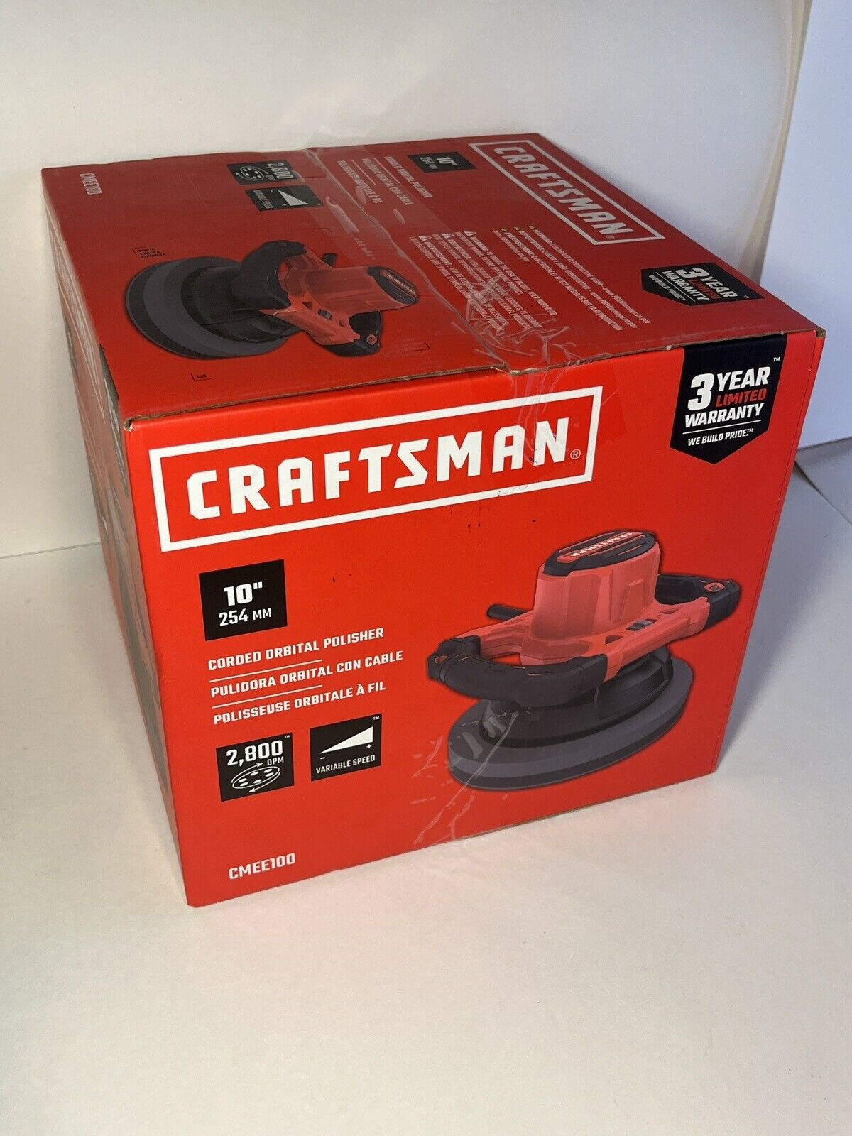 Craftsman CMEE100 Corded Orbital Polisher 10