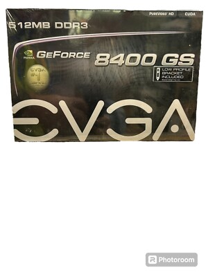 EVGA NVIDIA GeForce 8400 GS (512-P3-1300-LR) 512MB DDR3 SDRAM New Sealed