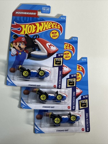 Hot Wheels Mainline - Set Of 3 Mario Kart - HW Screen Time