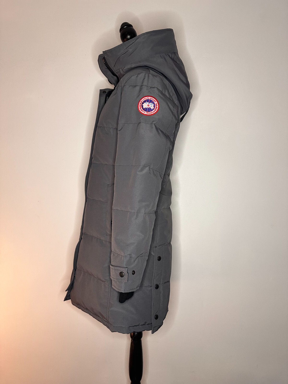 Pre-owned Canada Goose Shelburne Parka, Size M, Titanium, Warm, Winter In Gray