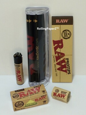RAW 5PC BUNDLE -  PHATTY ROLLER, PRO TIPS, MINI CLIPPER, RAW ROLL, HEMP WICK