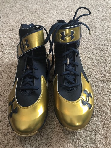 Notre Dame Irish Football Under Armour Team Issued 2014 Cleats New Size 15 ND