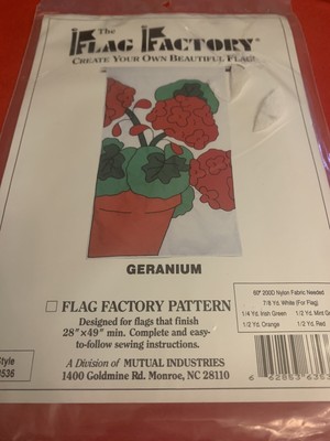 The Flag Factory Geranium Flower Pattern  28x49'' NEW 63536