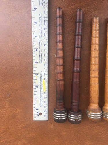 8 Vintage Wooden Yarn Thread Cotton 8-9 Inches Long Spool Spindle Bobbin Wood