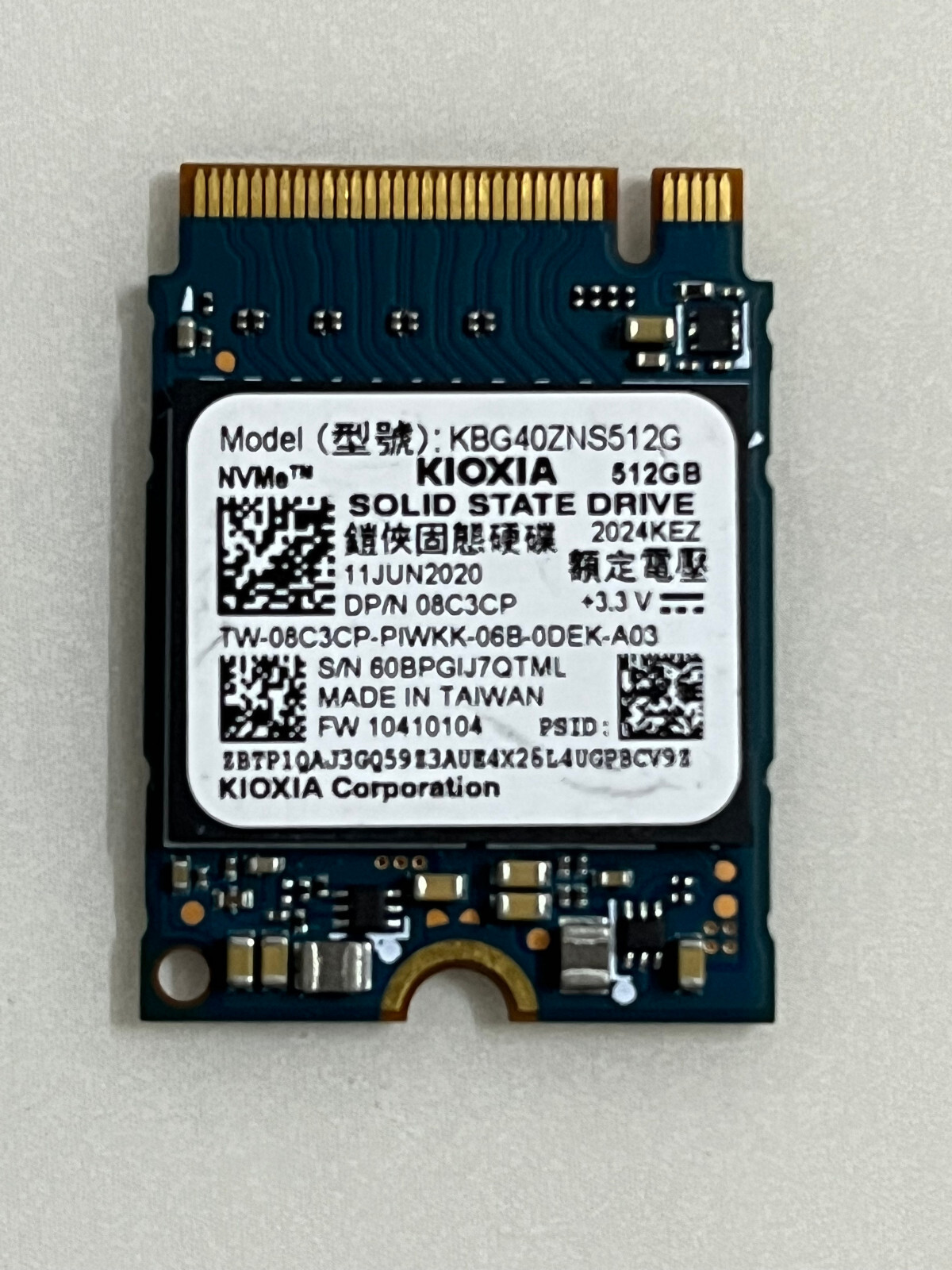 Kioxia Pcie Gen 3 X 4 512gb Toshiba/KIOXIA 512GB NVMe SSD - M.2