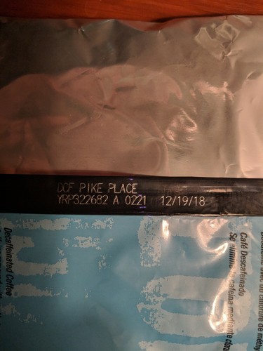Starbucks Decaf Pike Place Ground Coffee 30 oz Best By Dec 19 2018 Still Great!