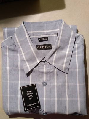 NWT - Men's Shirt by George - Size M(38/40) - SHORT Sleeve
