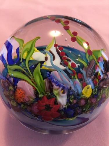 Mayauel Ward Glass Paperweight Ocean Just Amazing