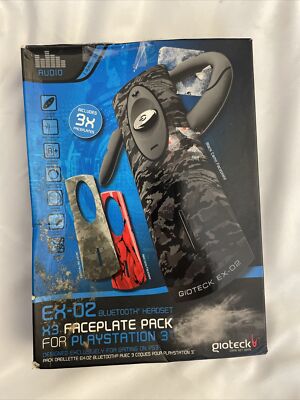 Gioteck EX-02(s)  Desert Rat Faceplate / Red Cameo Faceplate Clip Headsets PS3