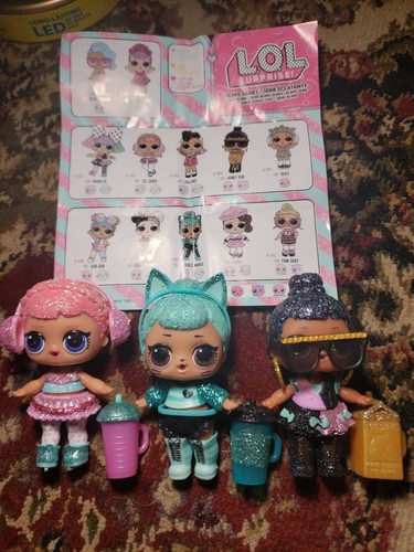 LOL Surprise Big Sis Dolls Bling Series Trouble Maker, Ice Sk8er, Honey Bun Lot