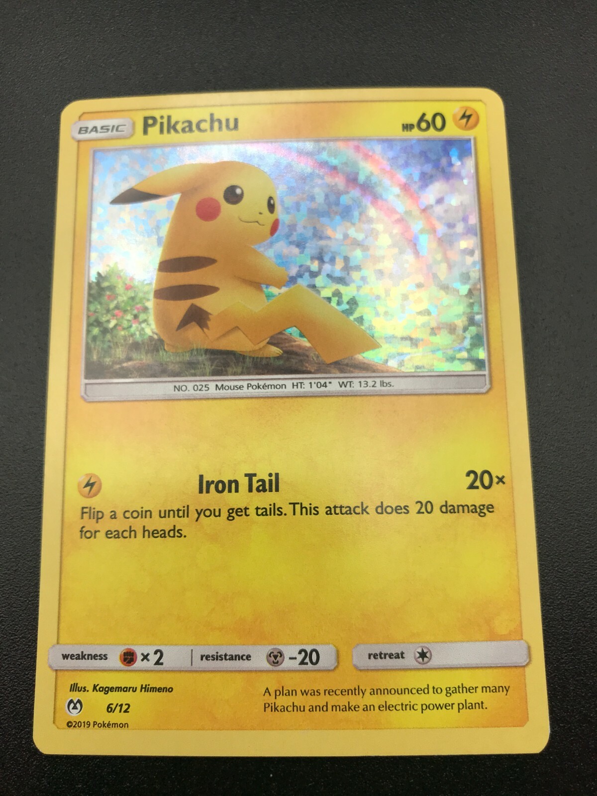 Pikachu 6/12 McDonalds 2019 Holo Promo Pokemon Card TCG NM