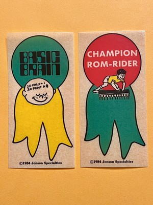True Vintage 80s Computer Retro Technology 1984 Stickers BASIC Programming & ROM
