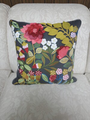 MACKENZIE-CHILD'S FLOWER PATCH PILLOW,NEW