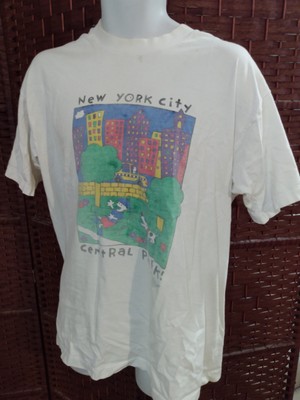 Vintage 90s New York City Central Park T shirt XL Single Stitch