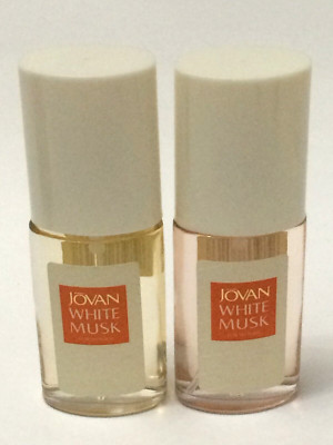 Jovan White Musk Women by Coty Cologne Spray 29.5 ml / 1 oz VINTAGE-Lot of 2