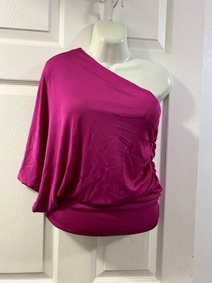 Marciano By GUESS Loose Smooth Women Top Sexy One Shoulder Half Sleeve. Size XS.