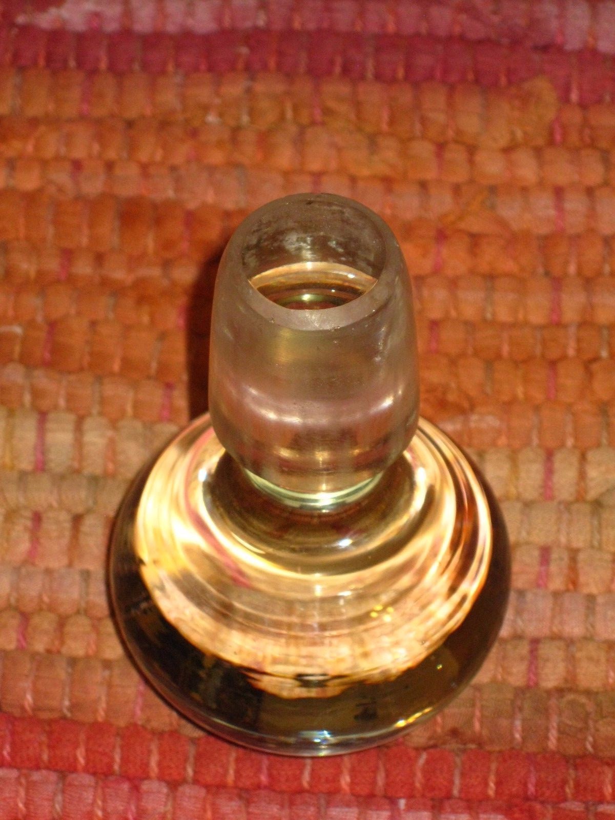 Large Vintage Mid Century Clear Glass Bottle Decanter Stopper Part 1 1/8