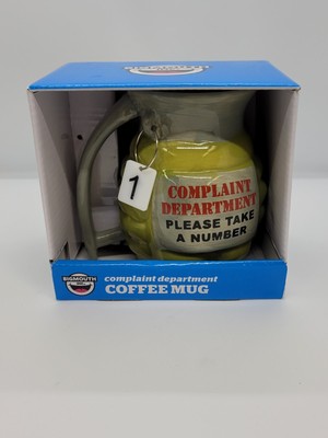 BigMouth Inc. ''Complaint Department'' Grenade Coffee Mug 12 OZ. NIB.