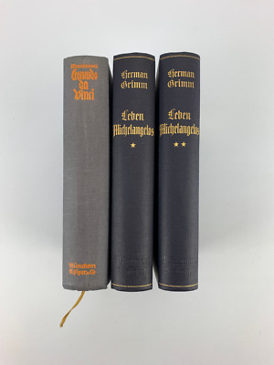 Leben Michelangelos Band 1 und 2 Herman Grimm Leonardo da Vinci 1911 3er Set