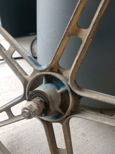 Vintage BMX aluminum Lester mag wheel.