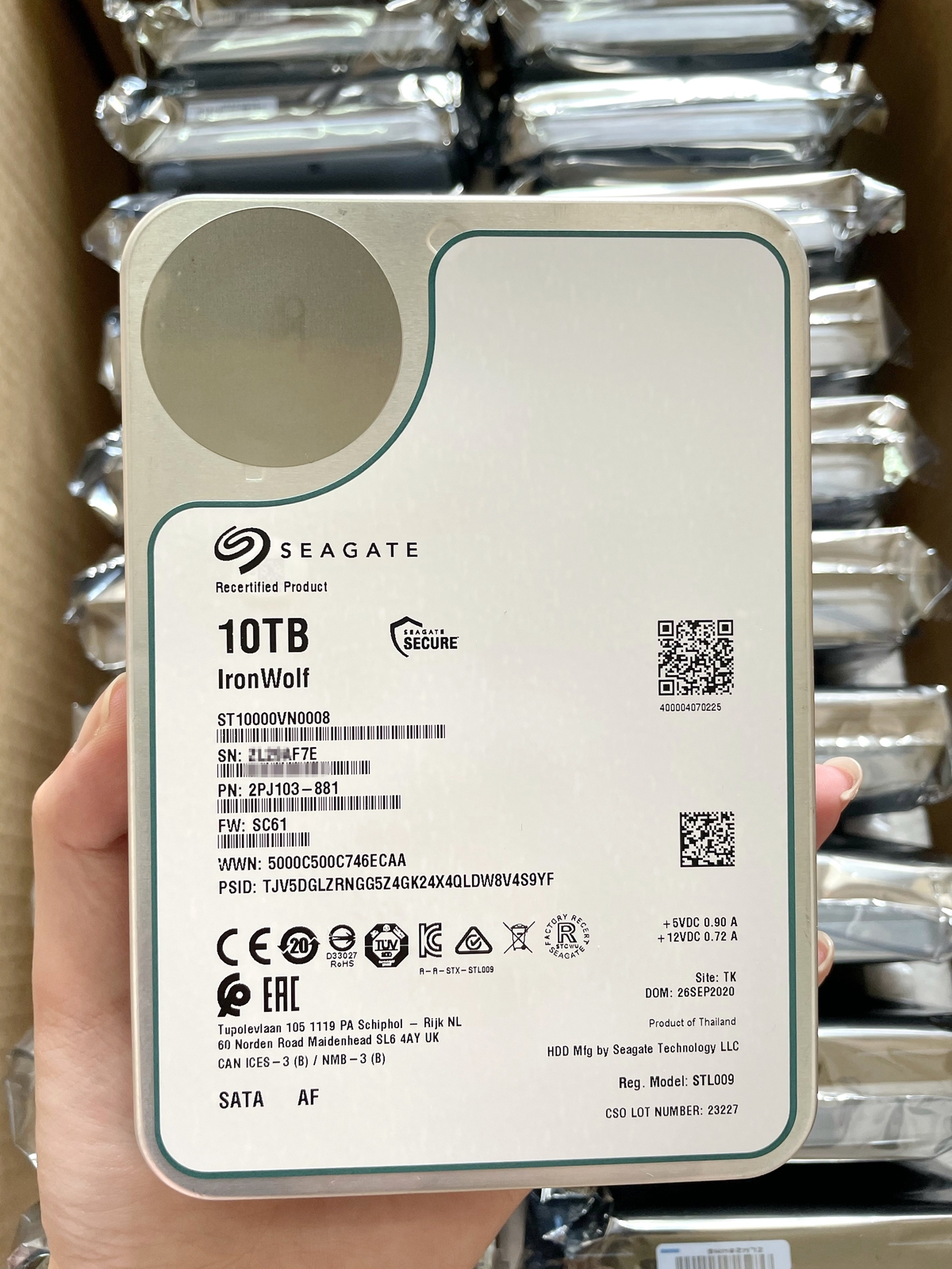 ST10000VN0008 Seagate Ironwolf NAS 10TB 3.5 256M Enterprise