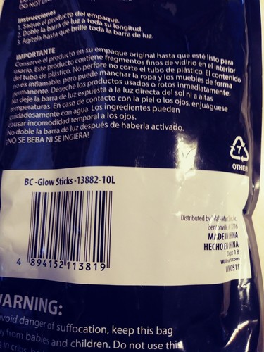 NEW 3PK-Glow Sticks 10 Per Pack Bright Light Bulk Party Mixed Color Lanyards