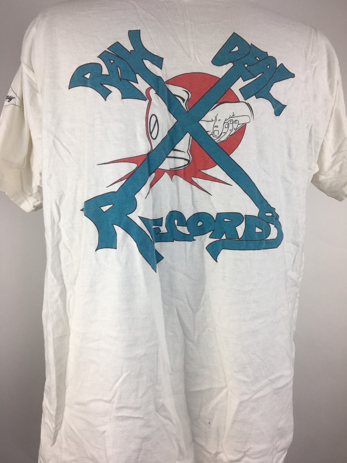 Vintage Raw Deal Records Shirt 90s Easy E Hip Hop Rap 2 PAC NWA Street Style