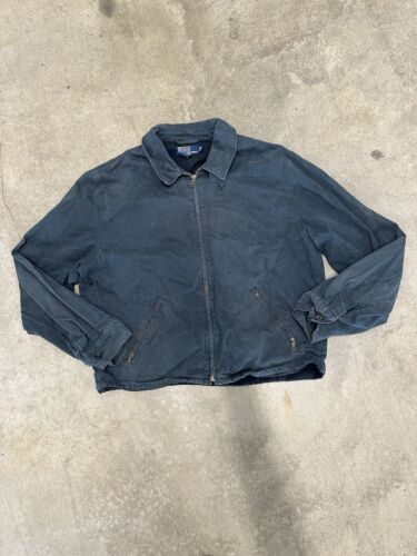 Vintage Navy Polo Harrington Jacket Size Large No Pony Work Vintage Navy Polo Harrington Jacket Size Large No Pony Work