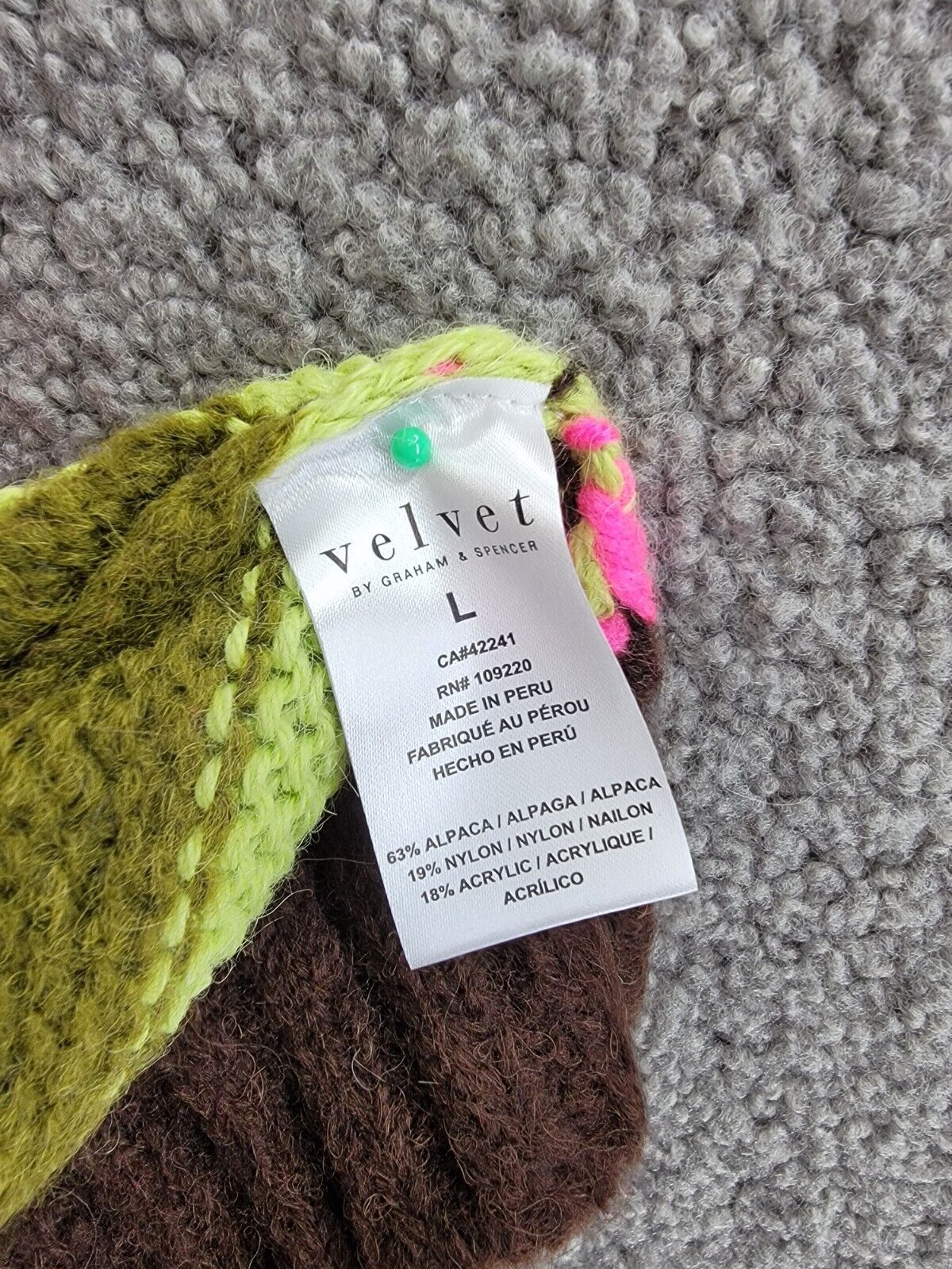 Velvet By Graham & Spencer Striped Knit Crewneck Sweater Women's L Multi L/S - Picture 13 of 17